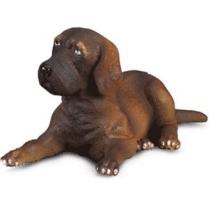 COLL88065 - Figurine de l'univers des animaux de la ferme - Chiot couché de race Dogue allemand