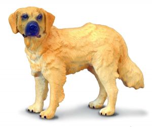 Figurine de l'univers des animaux de la ferme - Chien de race Golden Retriever