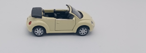 WEL2035WH - Voiture blanche métallisée cabriolet VOLKSWAGEN NEW BEETLE modèle à friction vendue sans boite