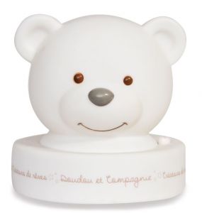 DC2488BLANC - Veilleuse couleur blanche de la gamme LES ACCESSOIRES DE DOUDOU - Ours