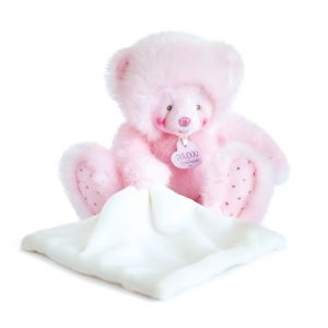 DC3551 - Doudou de la gamme TOP MIMI - Ourson avec doudou de couleur rose