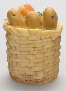 DELVIC075 - Accessoire miniature pour maison de poupée panier à fruit de dimensions de hauteur 3 cm et de largeur 2cm
