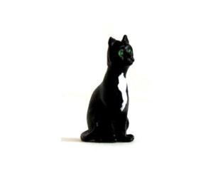 WMA4 - Chat assis en miniature de couleur noir