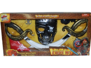 LPE50532 - Jouet pour enfant - Set de pirate contient : 2 sabres , un masque , un bandeau et des accessoires