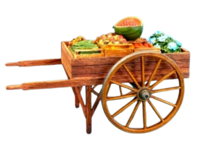 PLS513 - Charrette en kit avec légumes à peindre