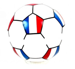 LPB22375 - Jouet - Ballon de foot gonflable mesurant: 25 cm taille 4 - FRANCE