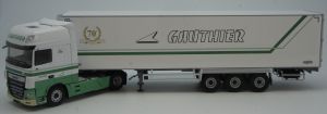 Camion 4x2 DAF XF 480 My 2017 SSC avec semi réfrigérante aux couleurs des transports Gauthier
