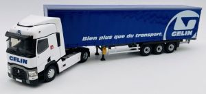 ELI116877 - Camion 4x2 RENAULT T avec semi 3 essieux Tautliner aux couleurs des Transports GELIN