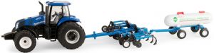 Tracteur NEW HOLLAND T8.380 jumelé avec herse applicateur anhydre et citerne 2 essieux