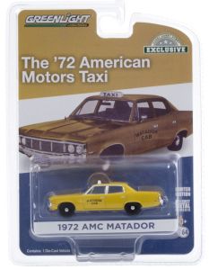GREEN30181 - Taxi americain AMC Matador Cab de 1972 de couleur jaune vendue en blister