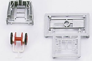 Accessoires pour grande échelle de pompier 6 rouleaux et 2 nacelles à monter