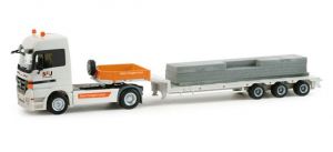 Camion porte engin Mercedes-Benz Actros LH08 avec Charges aux couleurs du transporteur BFU