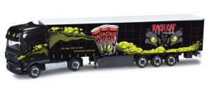 Camion Daf XF 105 SSC 4x2 avec remorque aux couleurs d'une boisson energisante RACE CAT