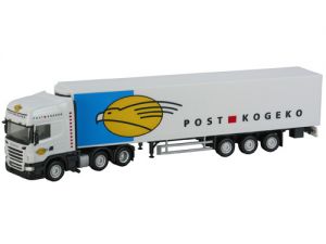 Camion remorque Scania R09 au couleur du transporteur POST KOGEKO