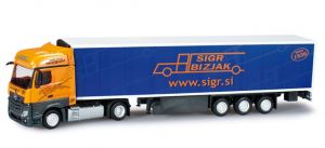 HER303095 - Camion Mercedes-Benz Actros Streamspace avec remorque aux couleurs du transitaire SIGR BIZJAK