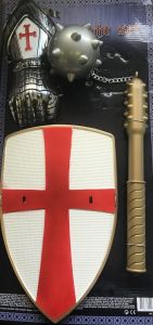 LPE52155 - Set chevalier de croisade Contient une Armure, une massue et un gant