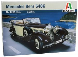 Voiture cabriolet MERCEDES  540K en kit à peindre et à assembler peintures et colle non incluses