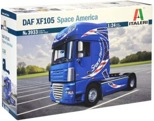 ITA3933 - Camion 4x2 solo DAF XF 105 Super America en kit à peindre et à assembler peintures et colle non incluses