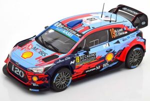 Voiture du rallye Monté Carlo de 2019 HYUNDAI i20 Coupe WRC n°19 équipage S.Loeb-D.Elena