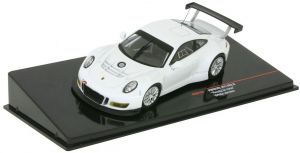 Voiture de courses PORSCHE 911 GT3 R Ready to Race de couleur blanche