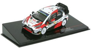 Voiture du rallye de Monté Carlo de 2019 TOYOTA Yaris WRC n°8 équipage O.Tanak-M.Jarveoja