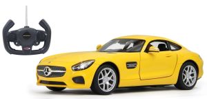 Voiture sportive radiocommandée MERCEDES AMG GT 1 de couleur jaune