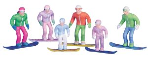 Ensemble de 6 snowborders