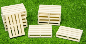 Ensemble de 6 palettes miniatures en bois