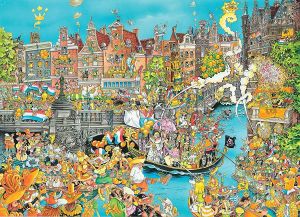 KING5132 - Puzzle Jour de la reine à Amsterdam de 1000 Pièces