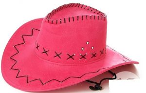 LP00004 - Accessoire pour Adultes - Chapeau de Cowboy de couleur Fushia