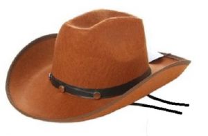 LP00041 - Accessoire pour enfant - Chapeau de CowBoy de couleur marron