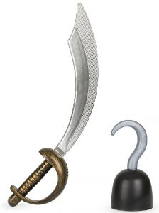 LPE50160 - Jouet enfant - Set de pirate contient : une épée 43 cm et un crochet