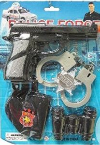 LPLI2171 - Jouet pour enfant - Set de policier contient : une paire de menotte , un pistolet et accessoires