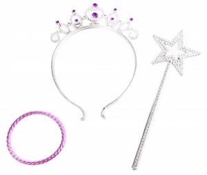 LPT12079 - Jouet pour fille - set de princesse contient:  6 Bracelets, 6 baguettes et 6 couronnes