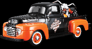 MST32180 - Pick-up avec moto Harley Davidson - FORD F-1