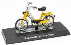 2 roues motorisé MALAGUTTI Quattrotto de 1978 de couleur jaune et blanc