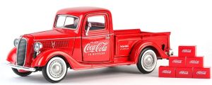 Voiture utilitaire FORD A version pick-up de 1937 aux couleurs Coca Cola