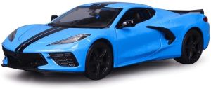 Voiture sportive CHEVROLET Corvette Stingray Z51 de 2020 de couleur bleue