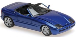 Voiture cabriolet sportif BMW Z1 de 1991 de couleur bleue