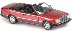 Voiture cabriolet MERCEDES 300 CE-24 de 1991 de couleur rouge métallisé