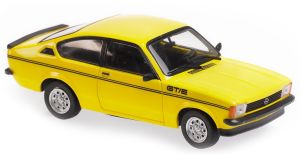 Voiture sportive OPEL Kadett C GT/E de 1978 de couleur jaune