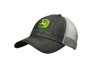 MC13080422CH - Casquette avec arrière en filet de marque commerciale JOHN DEERE grise