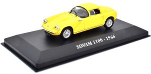 Voiture coupé sportif SOVAM 1100 de 1966 de couleur jaune