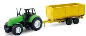 NEW05685C - Ensemble avec tracteur de couleur vert et benne basculante