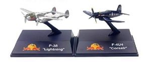 NEW07263 - 2 Avions RED BULL - F4U-4 Corsair et P-38 Lightning