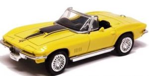 NEW48013I - Voiture cabriolet CHEVROLET Corvette de 1967 couleur jaune