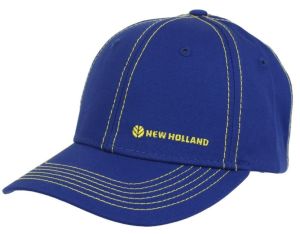 CASNH2185 - Casquette de couleur bleue avec logo jaune NEW HOLLAND
