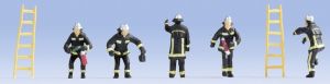 NOC15023 - 5 Pompiers de France avec échelles