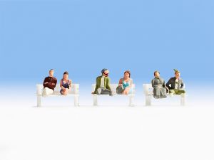 6 Passagers de bus assis