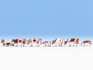 NOC15723 - Lot de vaches brunes et blanches